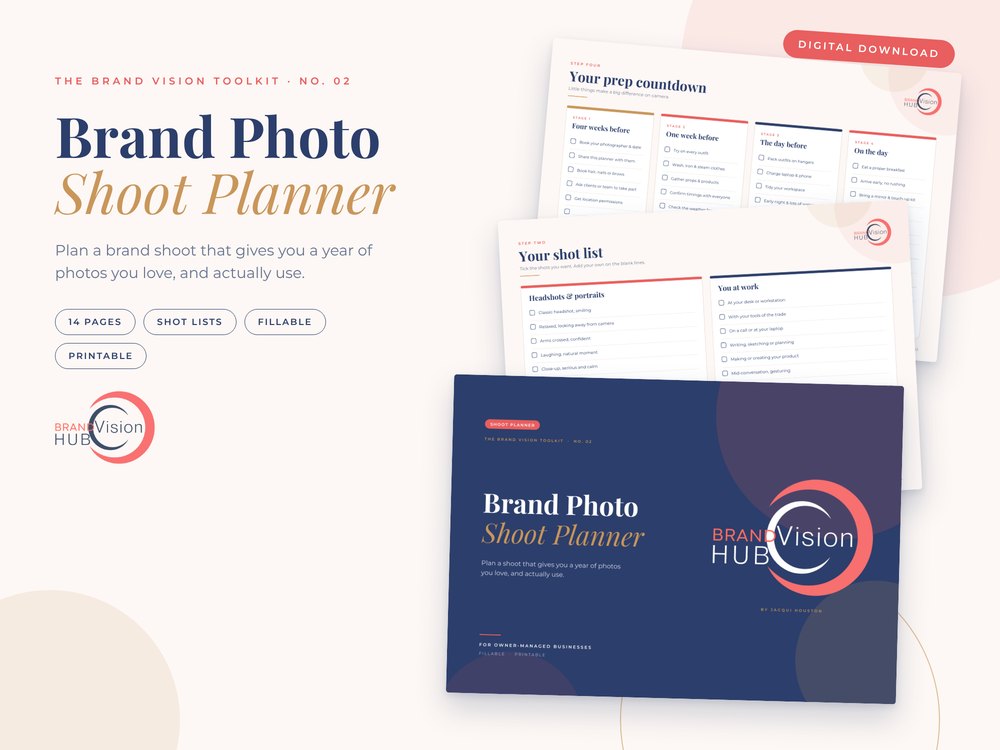 Brand Photo Shoot Planner digital download