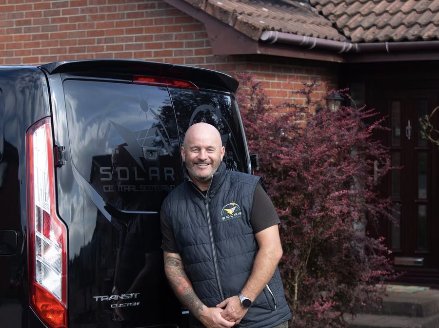 Solar Central Scotland van livery design, light version